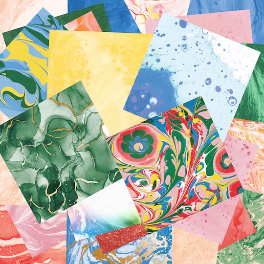 Craft Smith 12" x 12" Splatter & Swirl Paper Pad, 48 Sheets